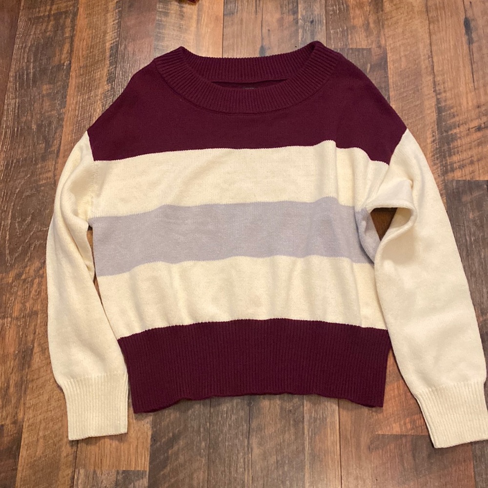 Lucky Brand multi Color striped sweater size medium